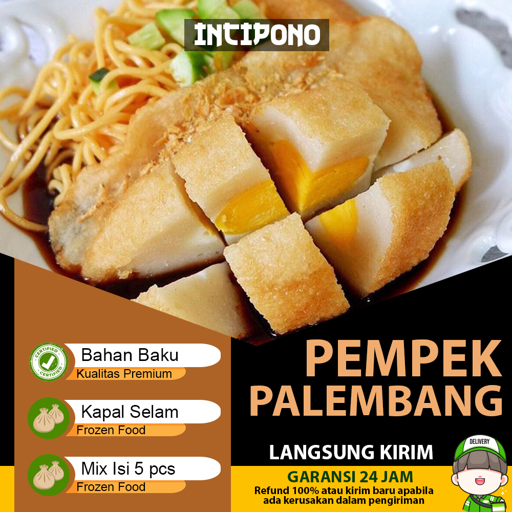 

Incipono Pempek Palembang Mix Isi 5 Adaan Lenjer Telur Kulit Krispi Free Cuko Vakum Frozen Food Halal Premium