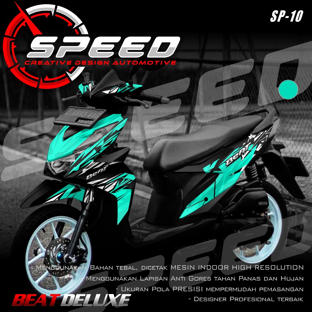 (PROMO COD) TERBARU Decal Sticker Honda Beat DELUXE STREET CBS 2020 2021 2022 2023 Full body - Stike