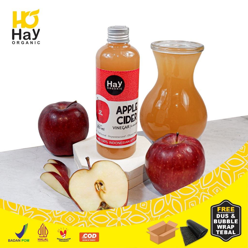 

Hay Organic - Cuka Apel Organik 250 ml Apple Cider Vinegar With The Mother