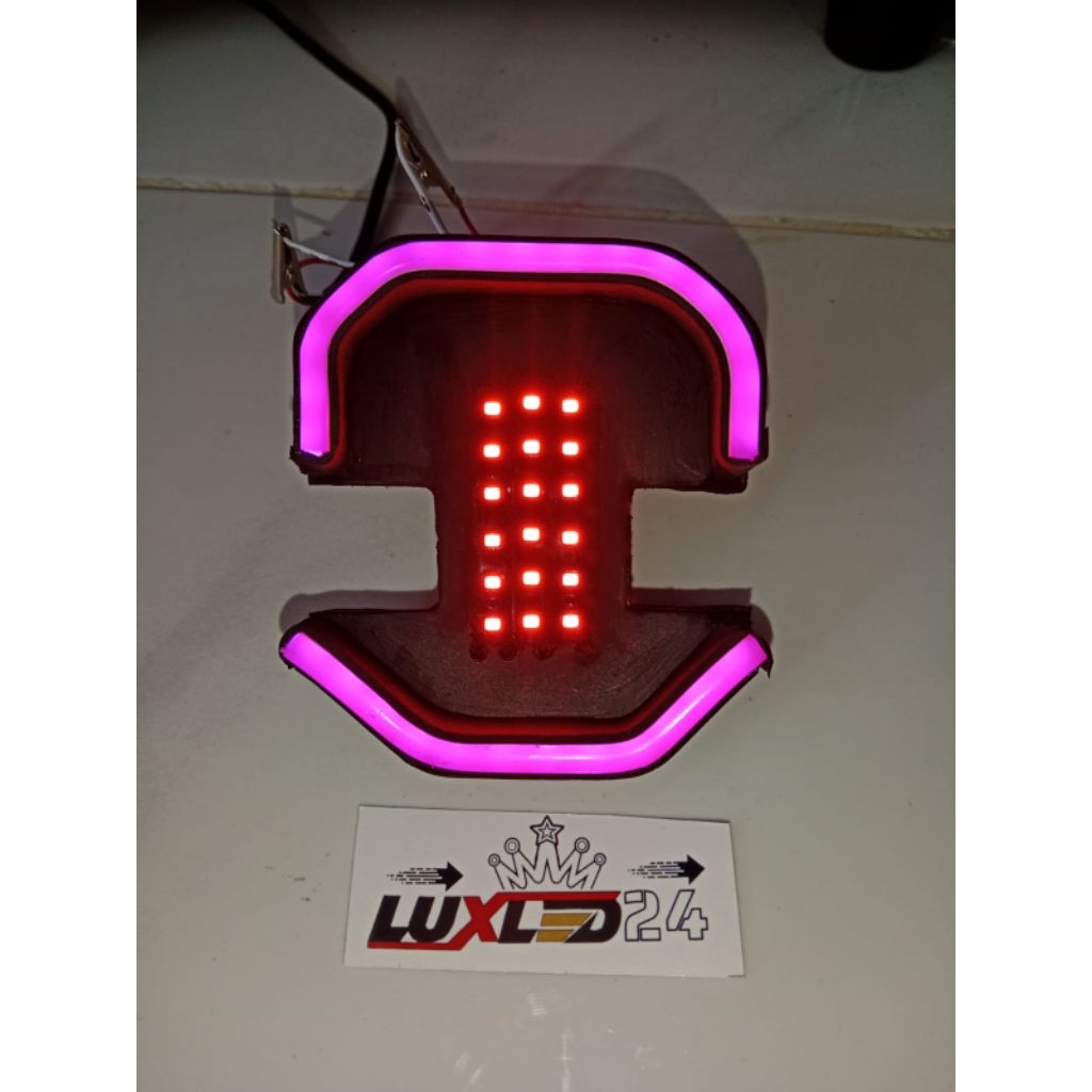 Variasi lampu belakang motor MX new 135, hanya lampu tanpa mika