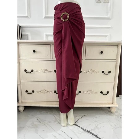 Rok Lilit Satin Polos Modern Terbaru / Rok Serut / Rok Kebaya / Rok lilit/ Bawahan Kebaya Wisuda