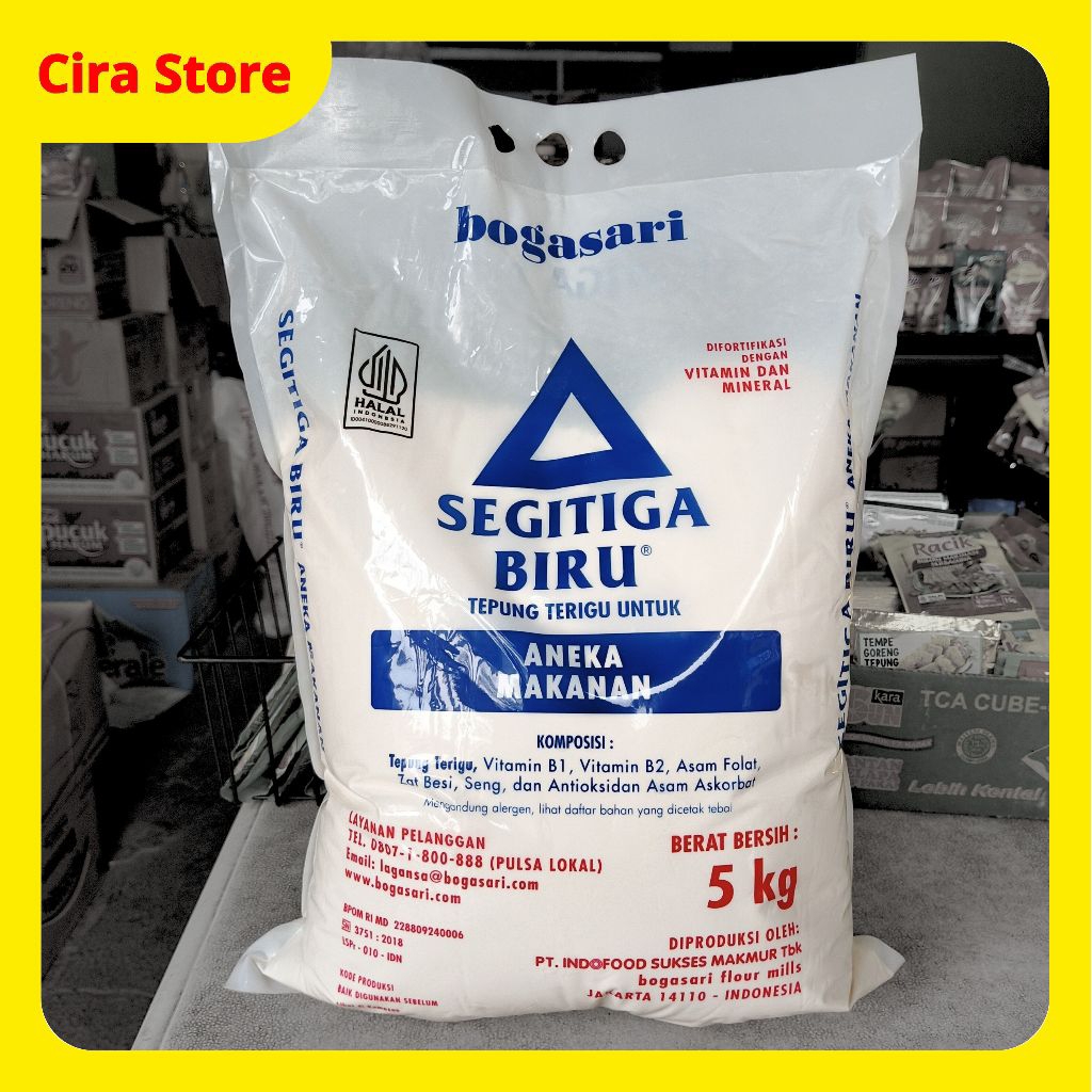 

Tepung Terigu Segitiga Biru Kemasan 5kg Bogasari Tepung Segitiga Biru 5 kg