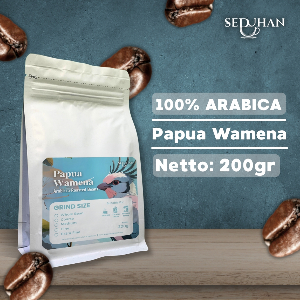 

SEDUHAN - Biji Kopi Arabica Papua Wamena Full Wash (Roasted Beans)