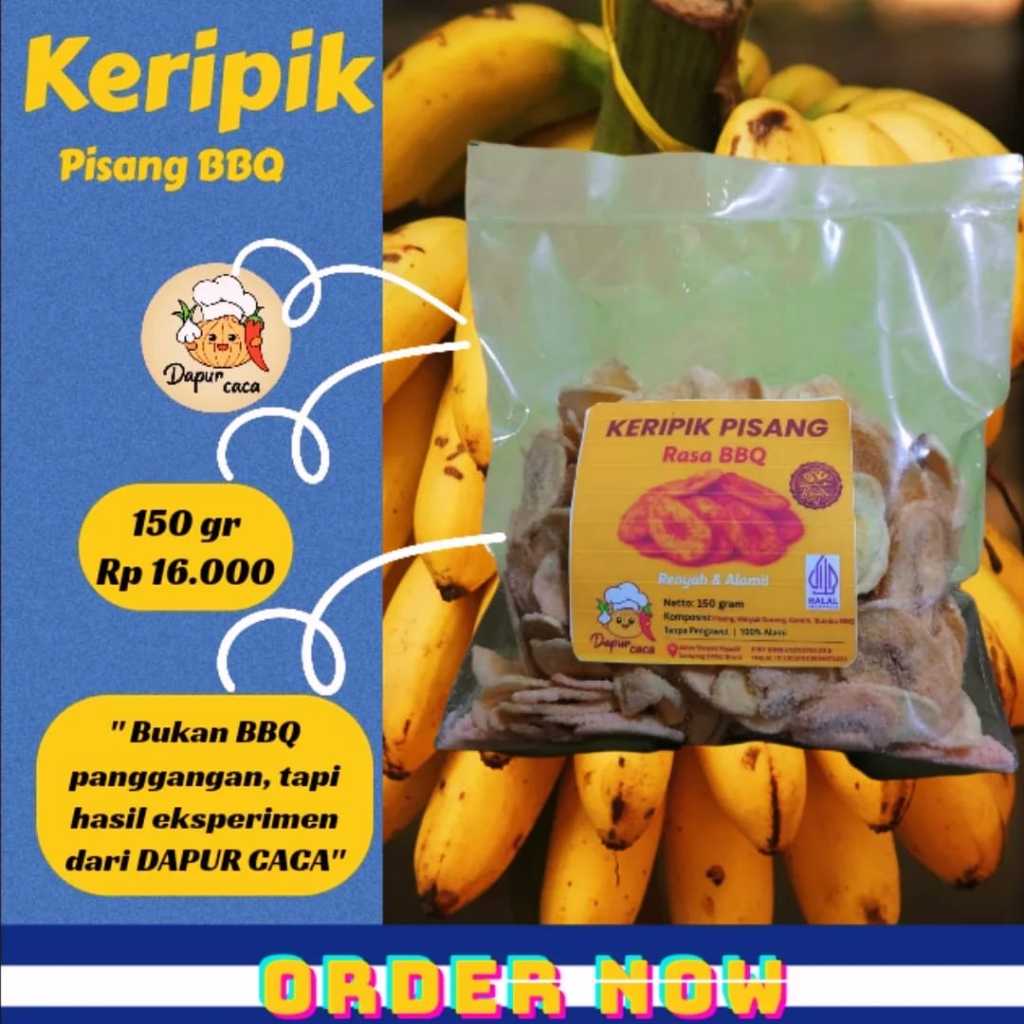 

Keripik Pisang BBQ Dapur Caca