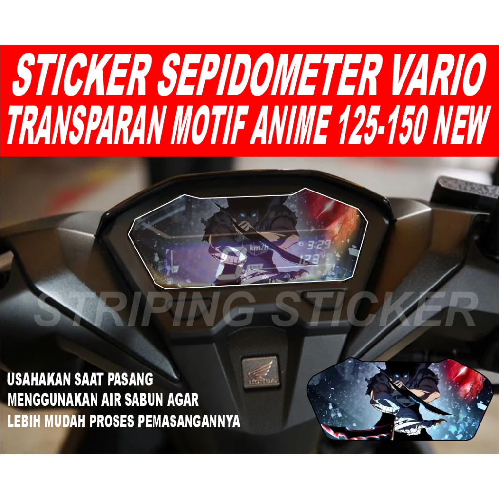 Stiker Anti Gores Speedometer Vario NEW 125 150 160 Anime Sticker Speedometer Kartun Vario NEW