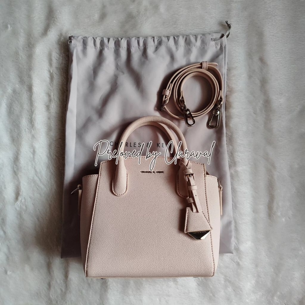 Tas Charles and Keith Harper Structured Top Handle Bag Preloved / Tas Charles & Keith Preloved Origi