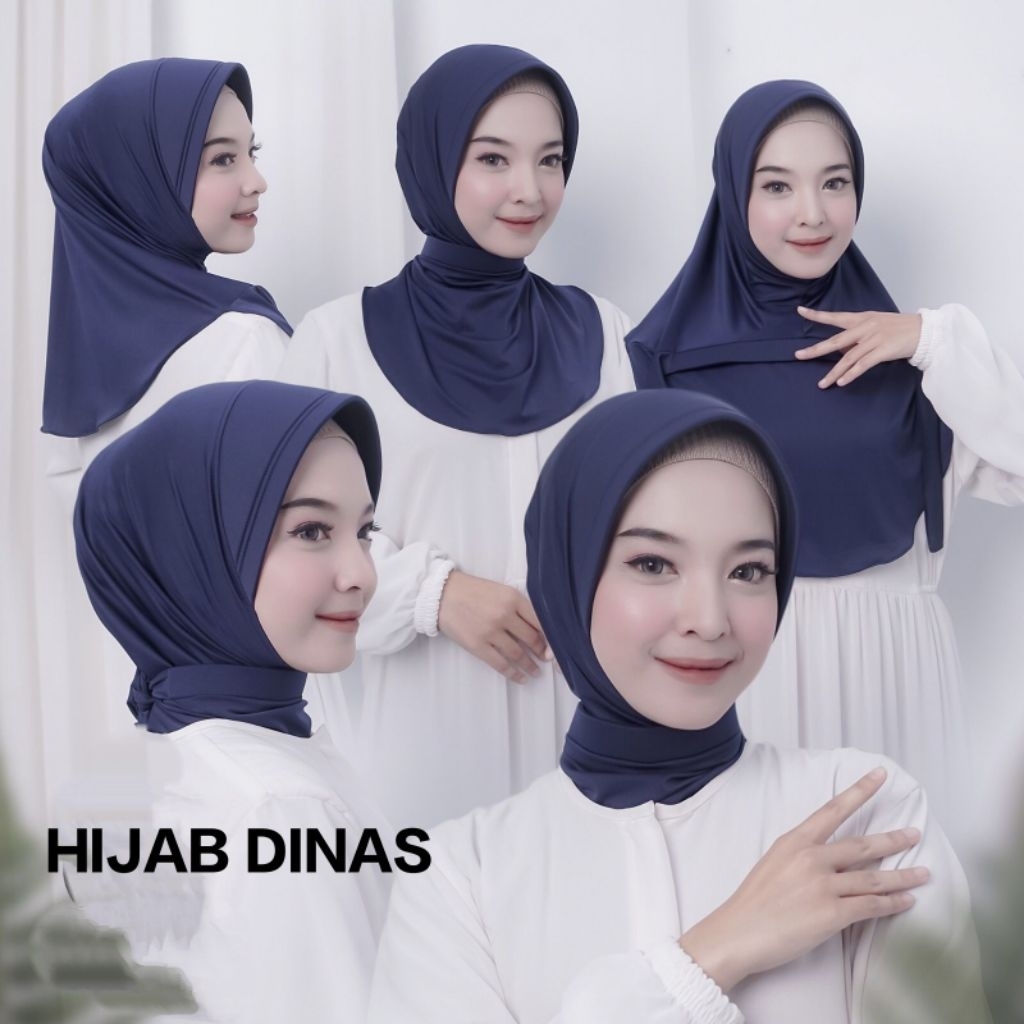 Hijab Dinas Anti Tembem ||Hijab Dinas Instan spandex Sutra||PNS|PEMDA||POLWAN||BHAYANGKARI|PERAWAT||