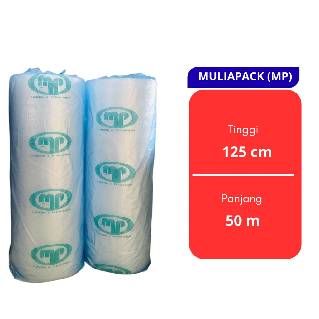 

BUBBLE WRAP MULIAPACK (MP) HITAM/BENING PREMIUM/GMP/UPACK 125cm x 50cm 3,3 kg