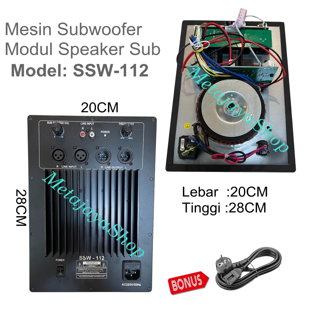 Kit Power / Mesin Subwoofer / Modul Speaker Subwoofer SSW-112