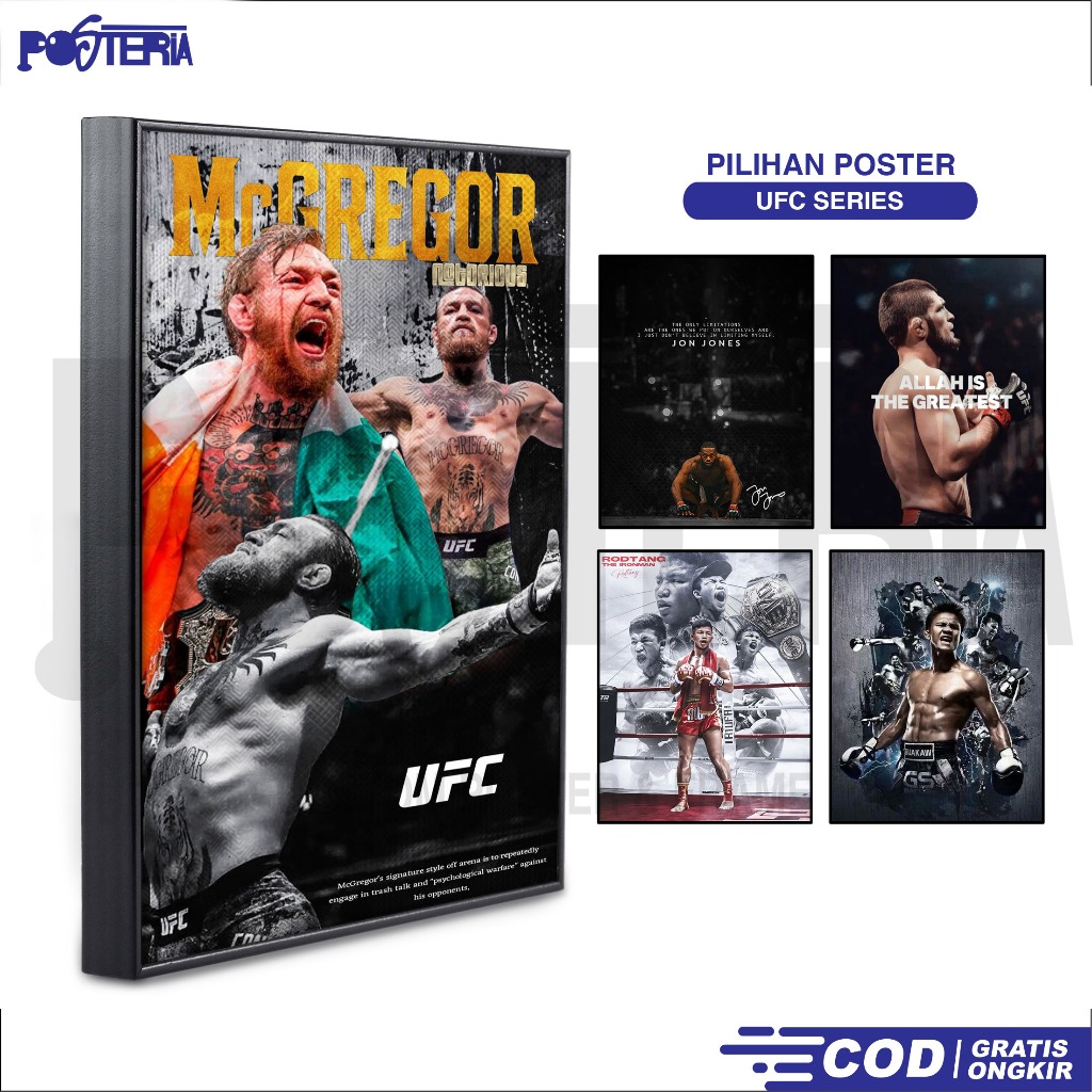 Poster Frame UFC - MUAY THAI - Conor McGregor - Khabib - Jon Jones - Roadtang - Buakaw - POSTERIA