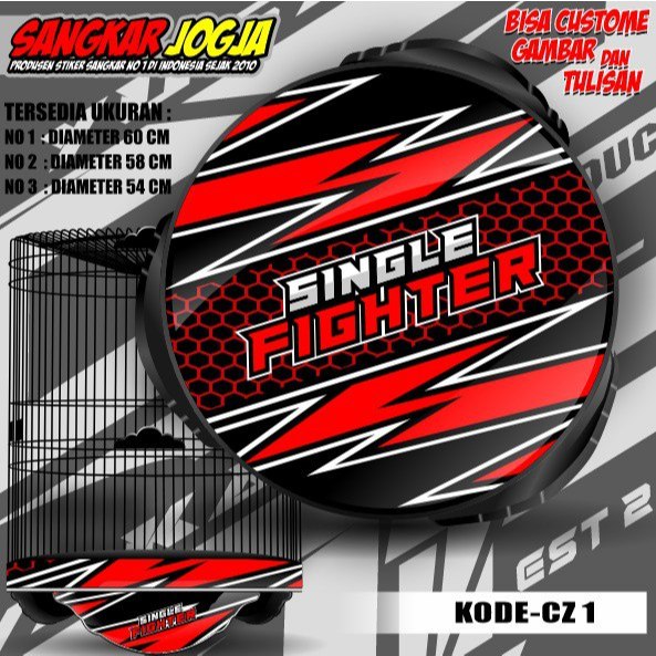 Stiker Decal Kandang Burung Bulat /Decal Sangkar Burung Bentuk Bulat motif Ready Stok Kode CZ