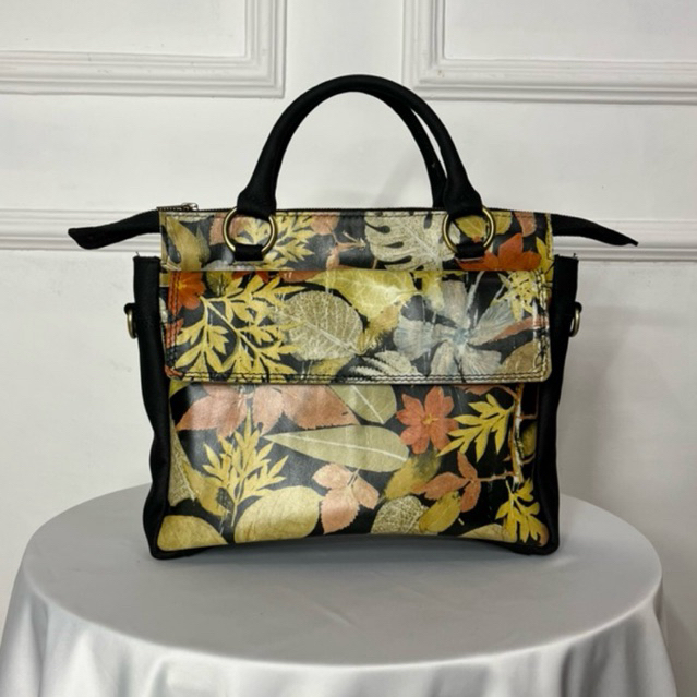 PELANGI ECOPRINT - TAS KULIT WANITA