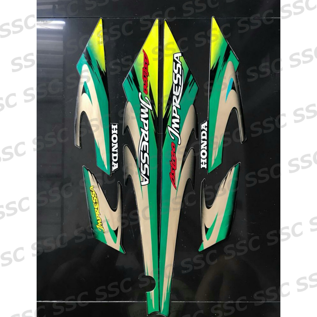 STIKER STRIPING IMPRESSA 1999 2000 HIJAU