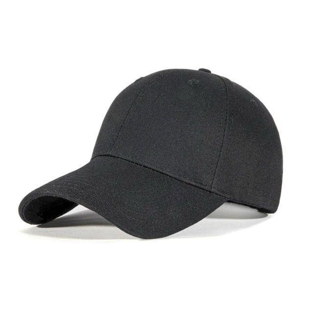 Topi Baseball Polos Tebal Hitam Unisex