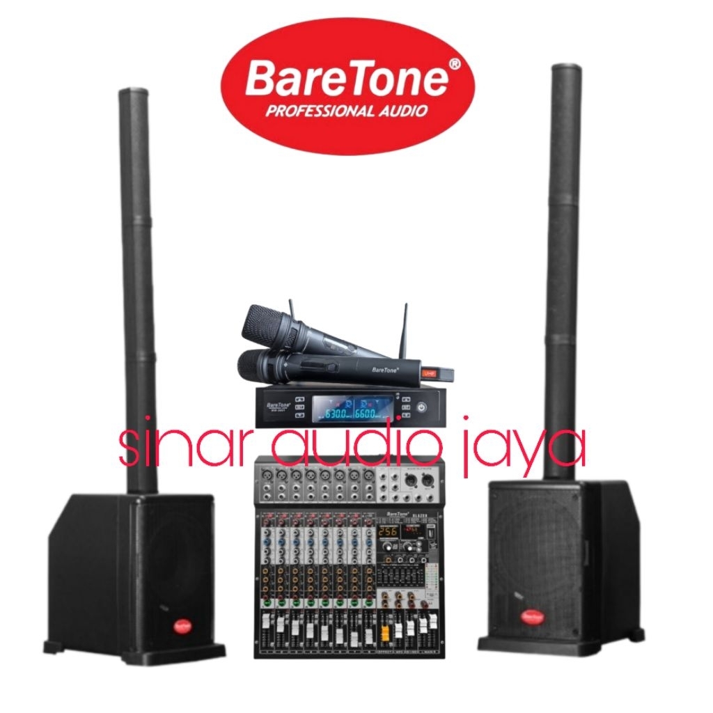 Paket Sound System Karaoke Baretone 12 Inch MAX12CLM Mixer Baretone 8 Channel