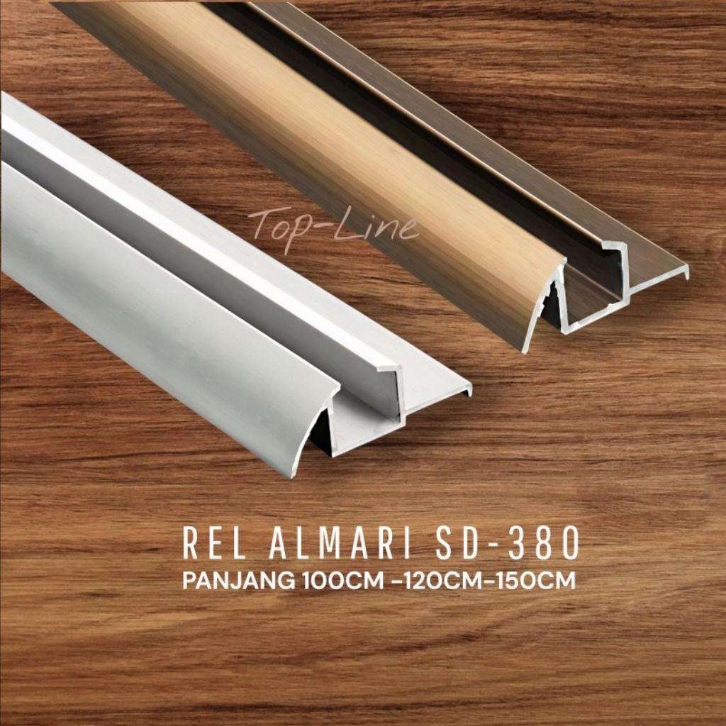 Rel Sliding SD 380 Bahan Aluminium Pintu Lemari Geser