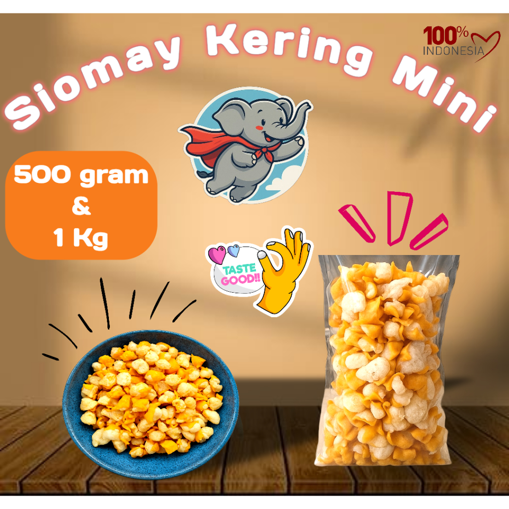 

Siomay Kering Mini Siap Makan, Cocok untuk Campuran Bakso, Cuanki dan Seblak Kemasan 500g & 1 Kg