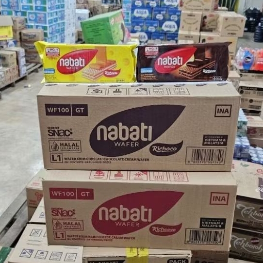 

ED 02.26 - MURAH CTN 24*100GR L1 - NABATI WAFER ISI 24 PCS RASA COKLAT - KEJU/ KARTONAN KUE SNACK BINGKISAN HAJATAN