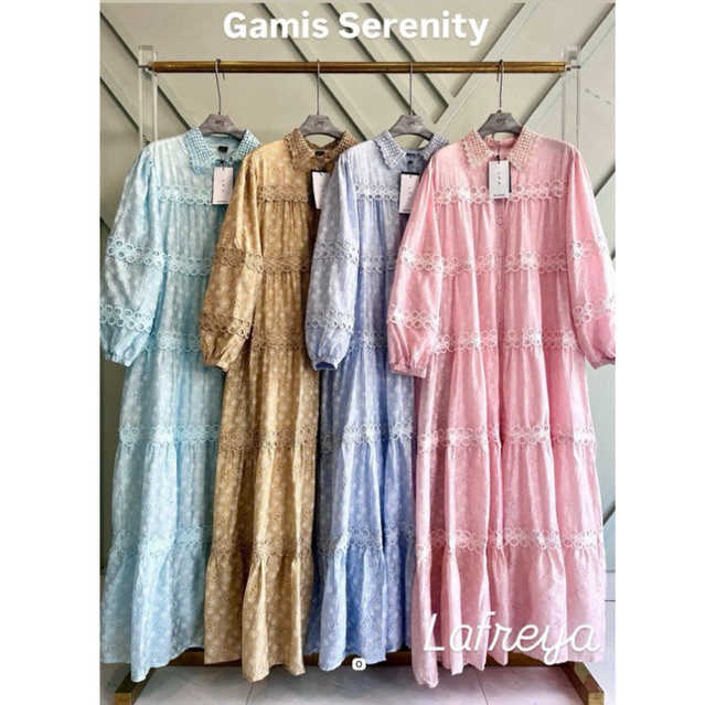 gamis serenity, dress lfy, gamis lafreya, dress premium, gamis mewah, dress bangkok, gamis bkk, dres