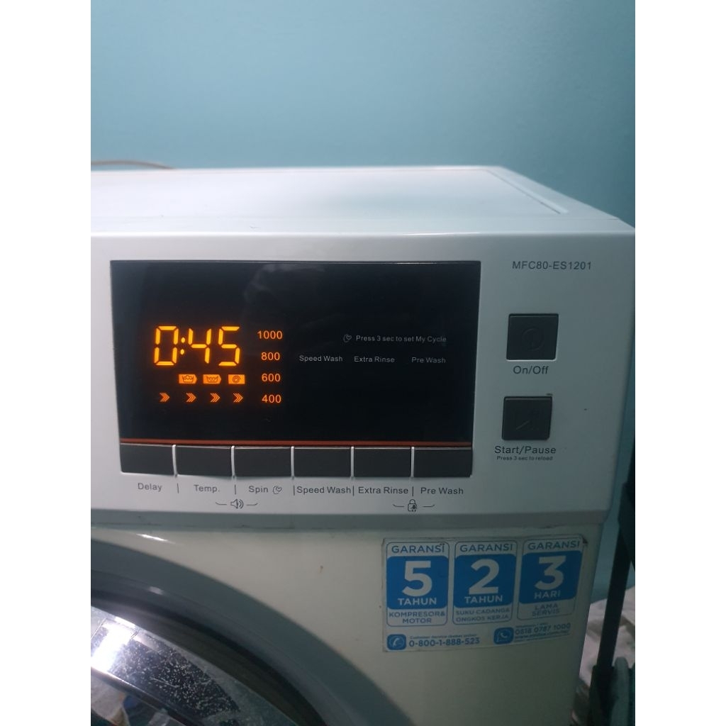 mesin cuci front loading midea