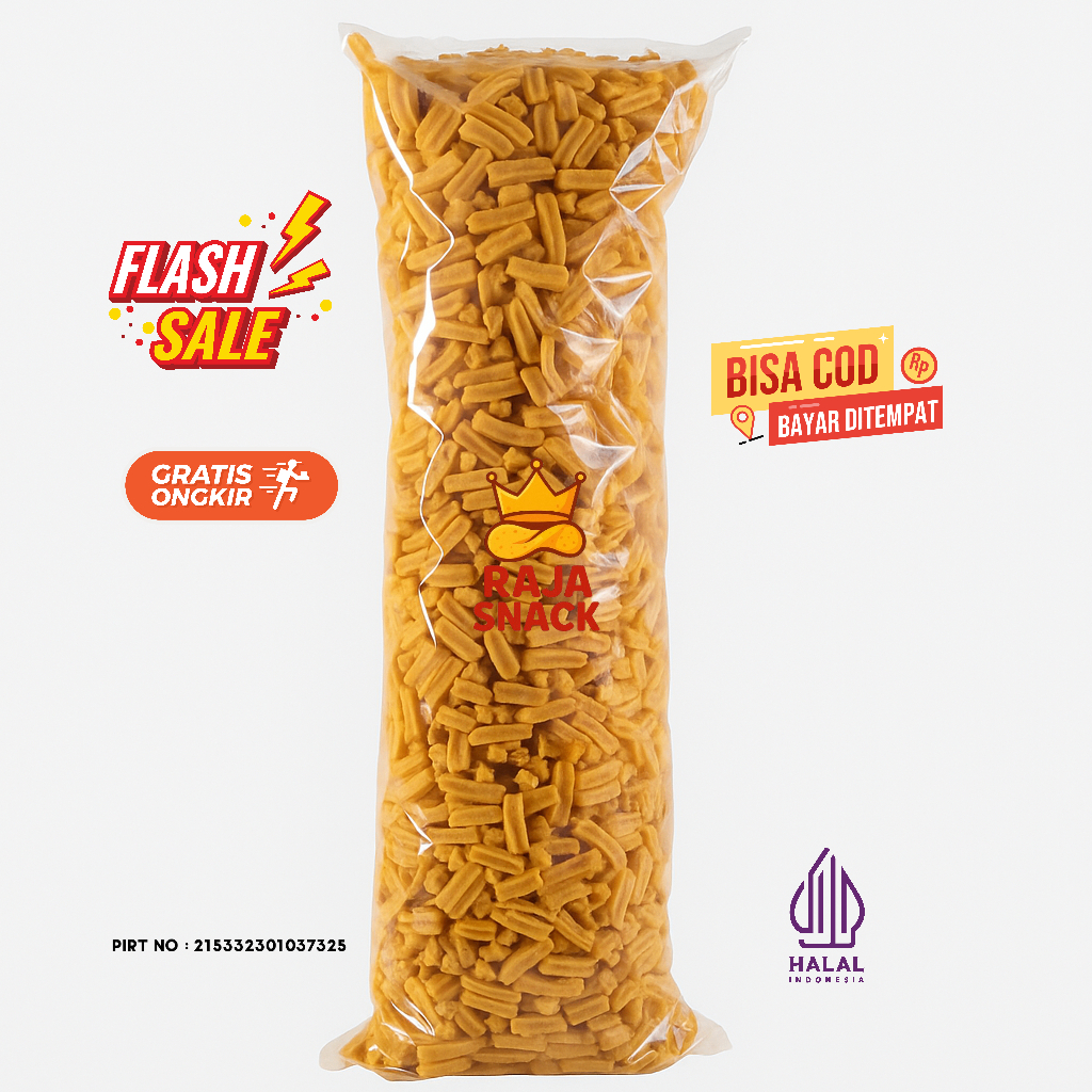 

Kerupuk Manggar Cipir Kecipir Rindu 1/2 ball isi banyak 500 gram Rasa Original Dan Pedas Balado