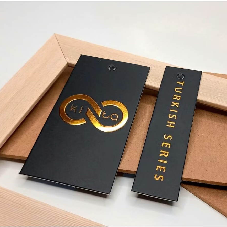 

Hangtag label baju/hang tag premium foil embos/hangtag Elegan hangtag tebal premium