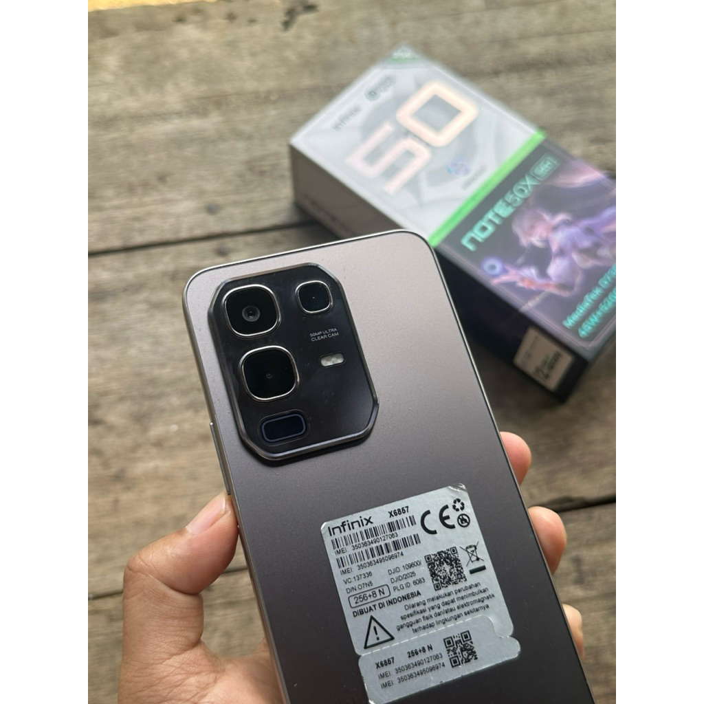 infinix note 50X 5g 8/256 SECOND FULLSET