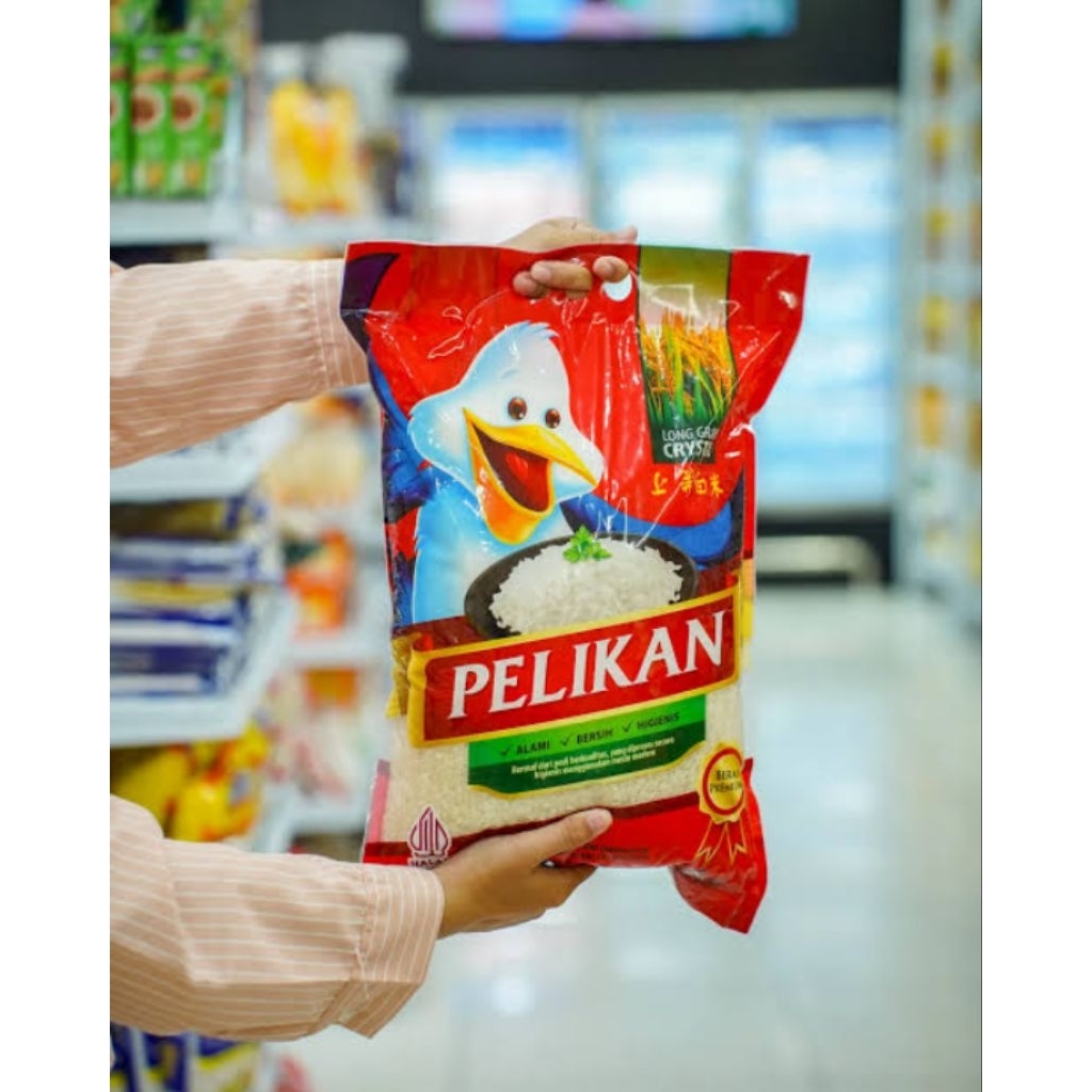 

Beras premium beras Pelikan kemasan 5kg