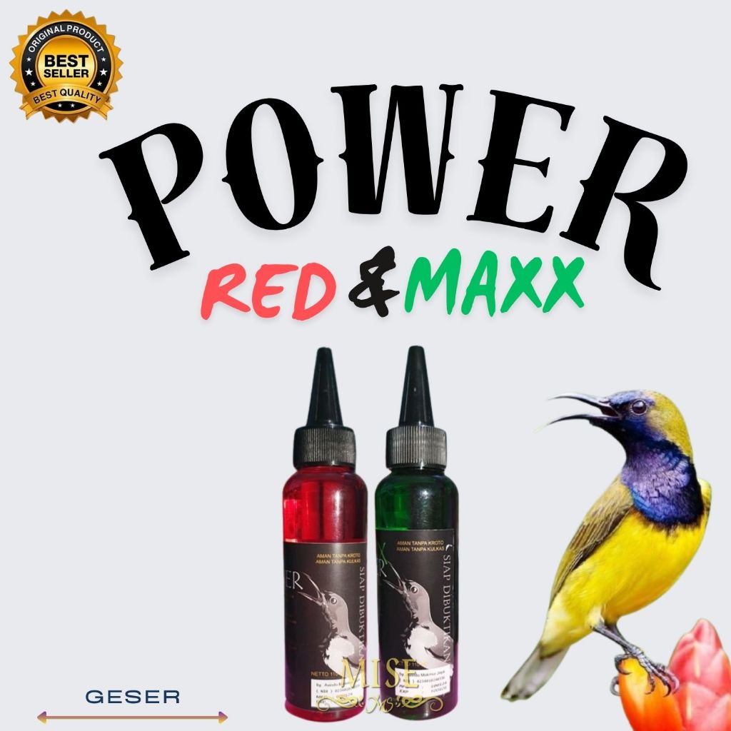POWER RED & MAXX KHUSUS BURUNG PLECI KONIN SOGON CUCAK IJO CUNGKOK
