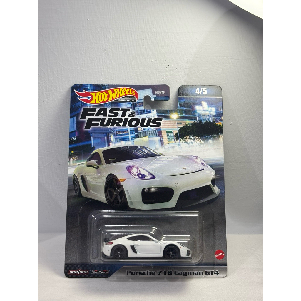Hotwheels Premium Porsche 718 Cayman GT4 + Protector