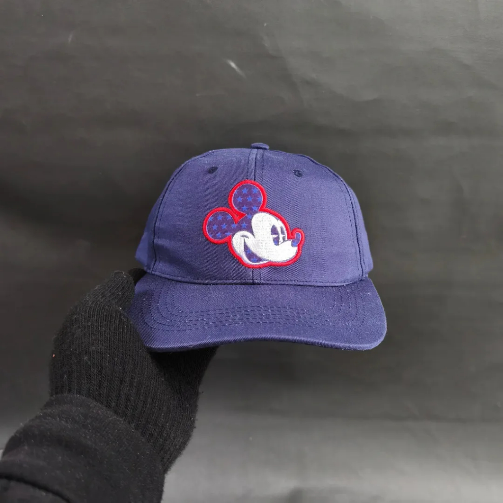 Topi Simple Cap Unisex Pria Wanita DISNEY - MICKEY MOUSE Navy