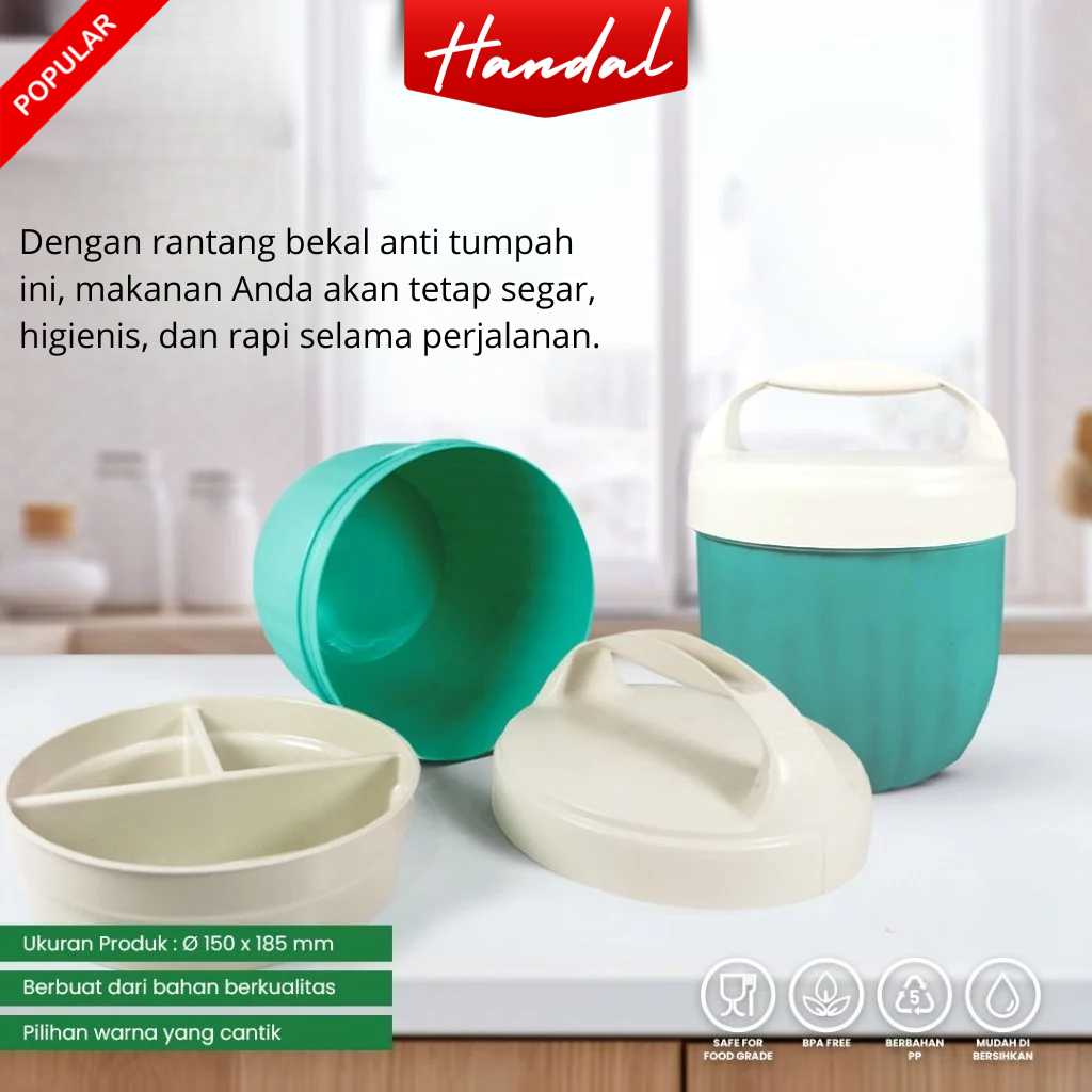 Rantang TOFU Samyang 3 Sekat Anti Tumpah Bekal Makan Plastik Tahan Panas untuk Sekolah Kantor Piknik