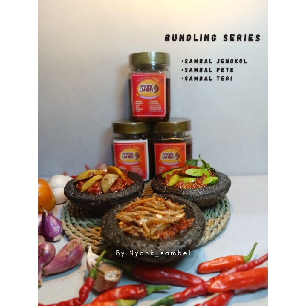 

[150ml] PAKET SEDEP MANTEP 3 VARIAN SUPER HEMAT !! sambal pete , jengkol ,ter NYONK SAMBEL