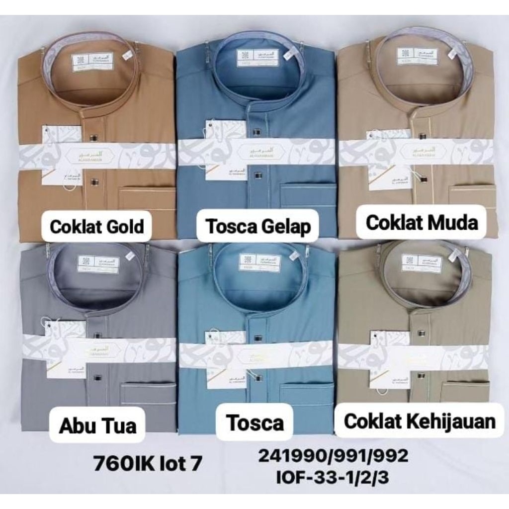 JUBAH IMPORT AL-HARAMAIN NON MANSET  PREMIUM | WOLL DEWASA