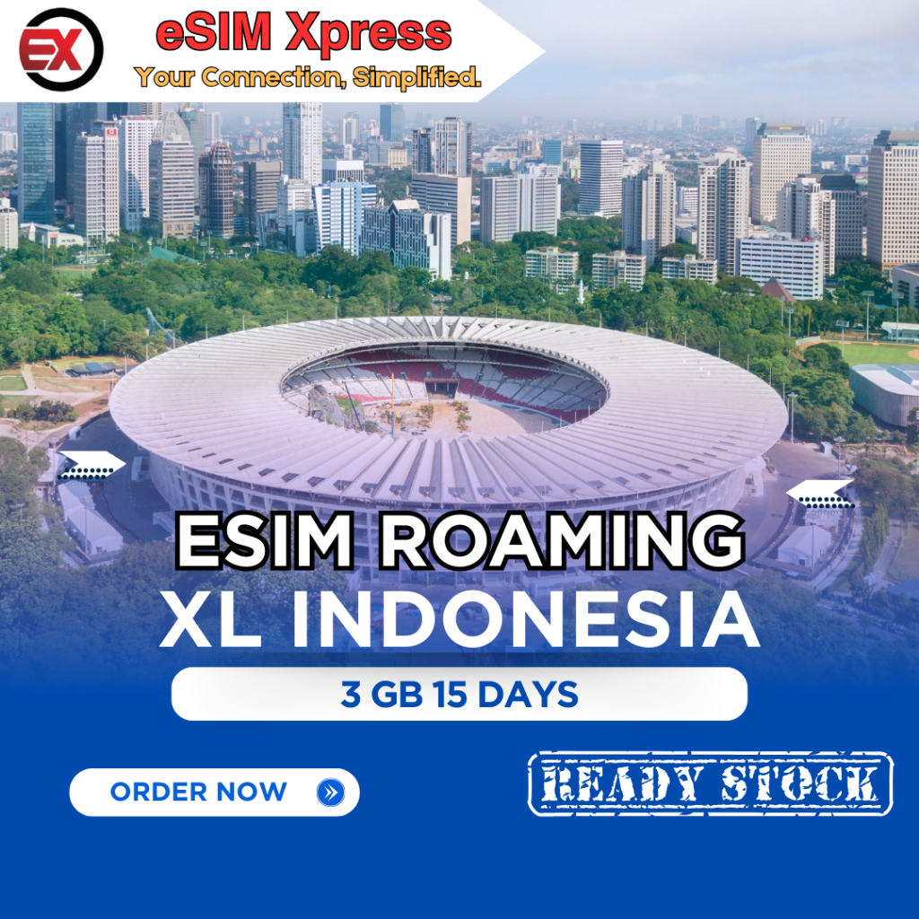 eSIM Roaming XL Indonesia 3 GB Data | 15 Hari | eSIM Roaming