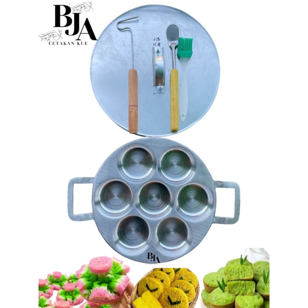 cetakan Bikang jumbo 7 lubang bahan berkualitas anti lengket