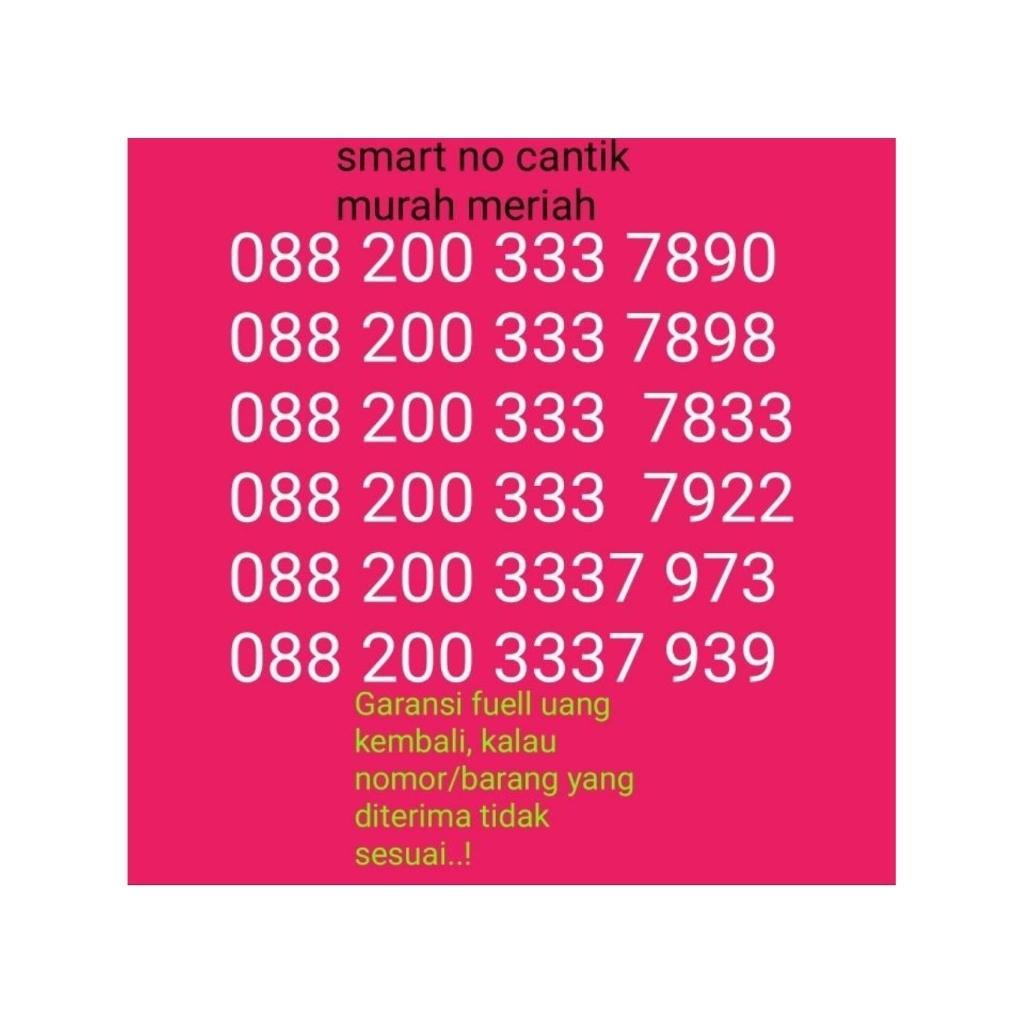 Smartfren nomer cantik