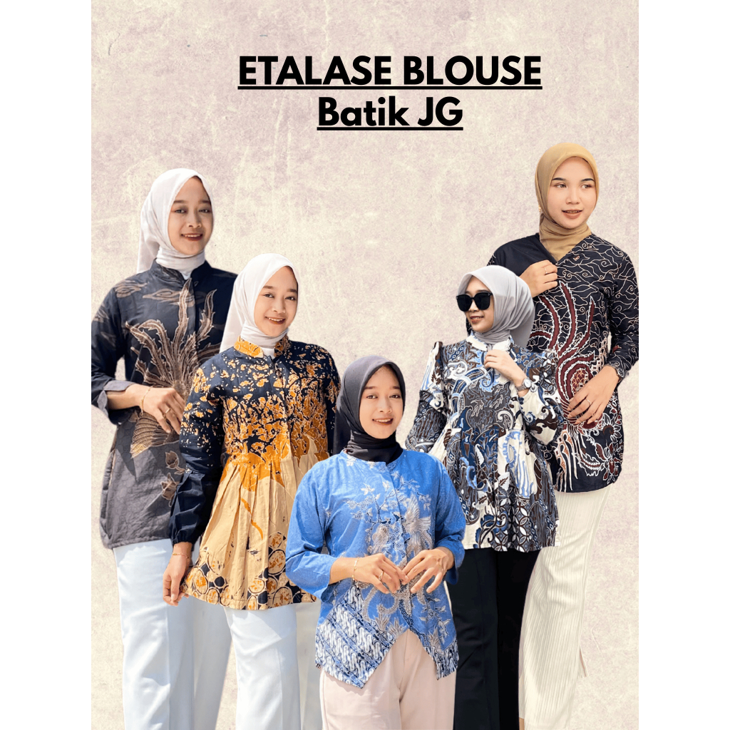 CUSTOM batik wanita blouse cewek baju batik cewek kemeja batik cewek motif batik modern lengan panja