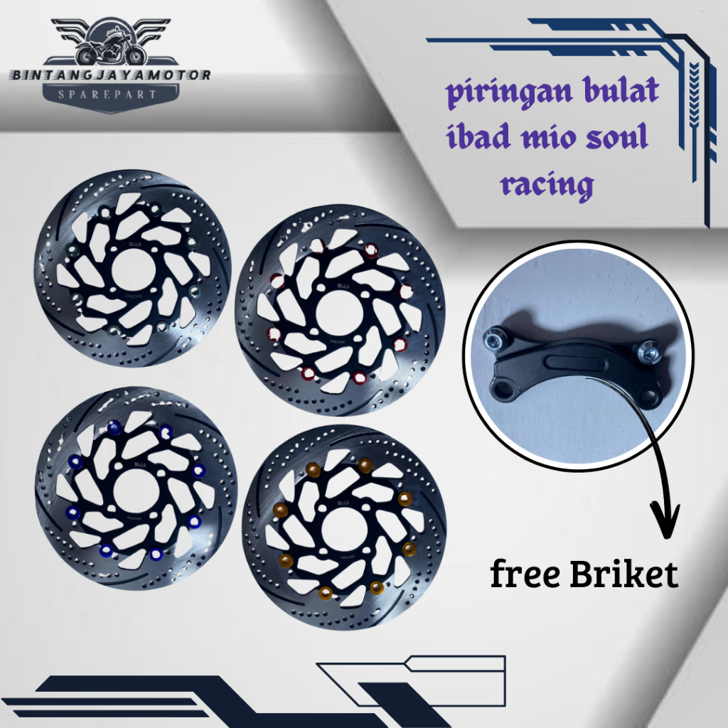 PIRINGAN DISC BRAKE PIRINGAN DEPAN CAKRAM BULAT IBAD MIO SOUL 260MM