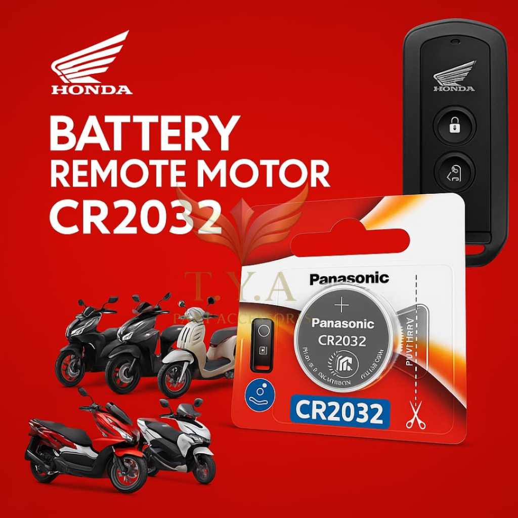 Batu Baterai Batre Remot Motor Keyless HONDA VARIO PCX ADV SCOOPY STYLO 150 160 CC Original