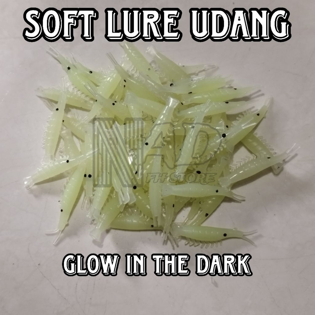 *Lure Udang Karet Glow In The Dark kecil