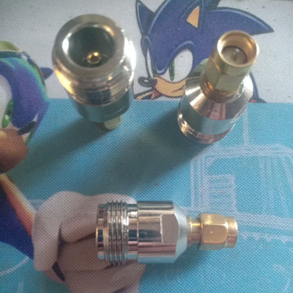 Barel N female, adapter N female to SMA male, barel sambungan N female router