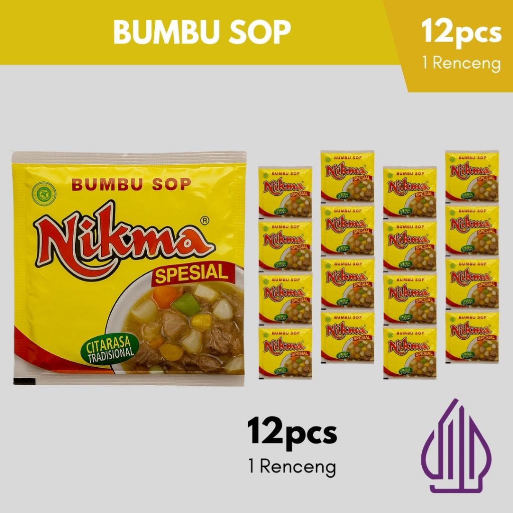 

NIKMA Bumbu Sop Asli Padang 12 Sachet 1 Renceng Rempah Minang Tradisional