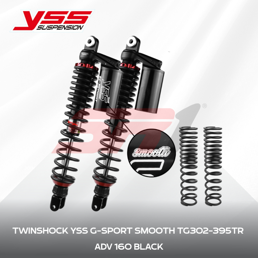 TWINSHOCK YSS G-SPORT SMOOTH TG302-395TR ADV 160 BLACK