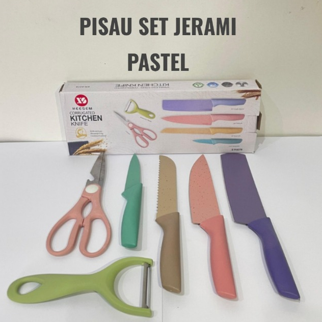 Pisau Dapur Pisau Set Pisau Daging Pisau Bunga 5 In 1 SET Flower Knife SET 5 In 1 Pisau Dapur Bunga