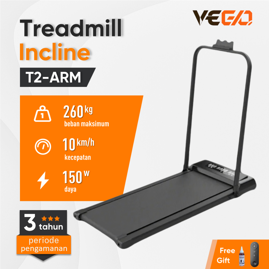 Ready Stock VEEGO Treadmill Listrik Walking Pad Running Treadmill Termurah treadmill lipat