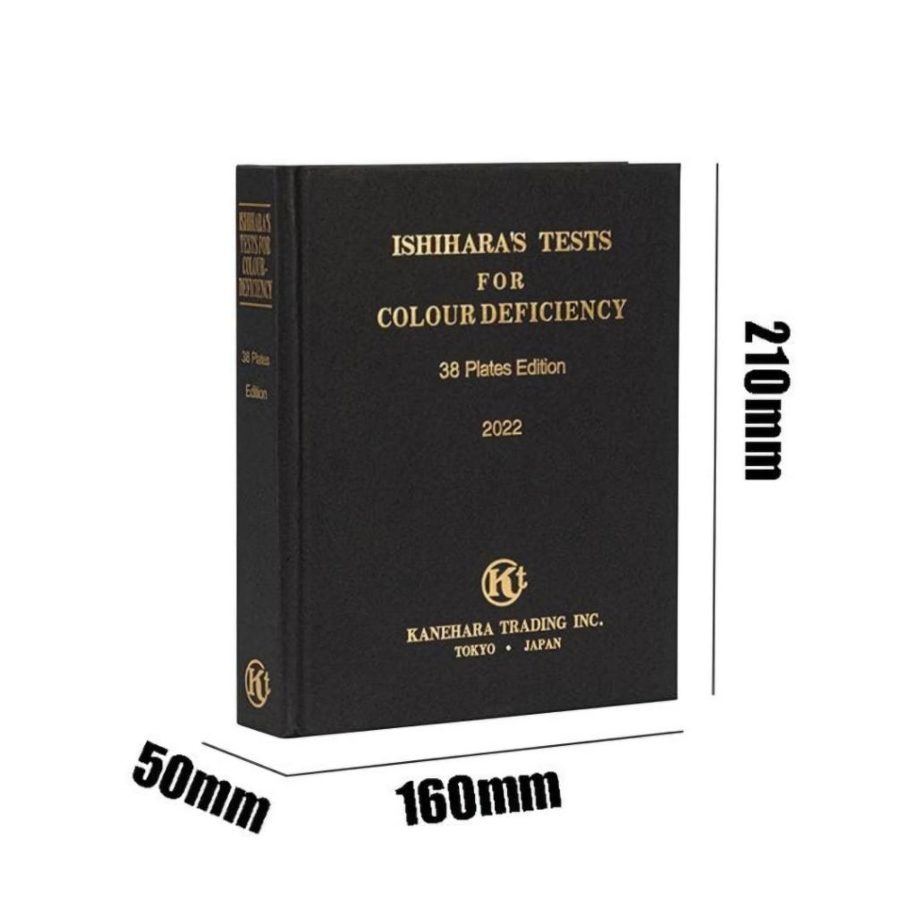 Ishihara Test Buku Tes Buta Warna Isihara 38 Plates Asli Japan - Black