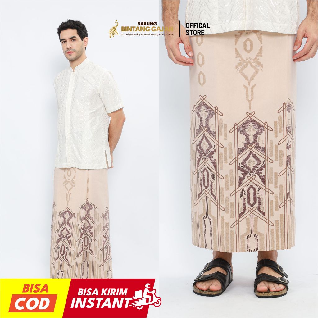 Sarung Bintang Gajah Onta Legenda WS 7240 REKHA Motif Garis Ornamen Modern