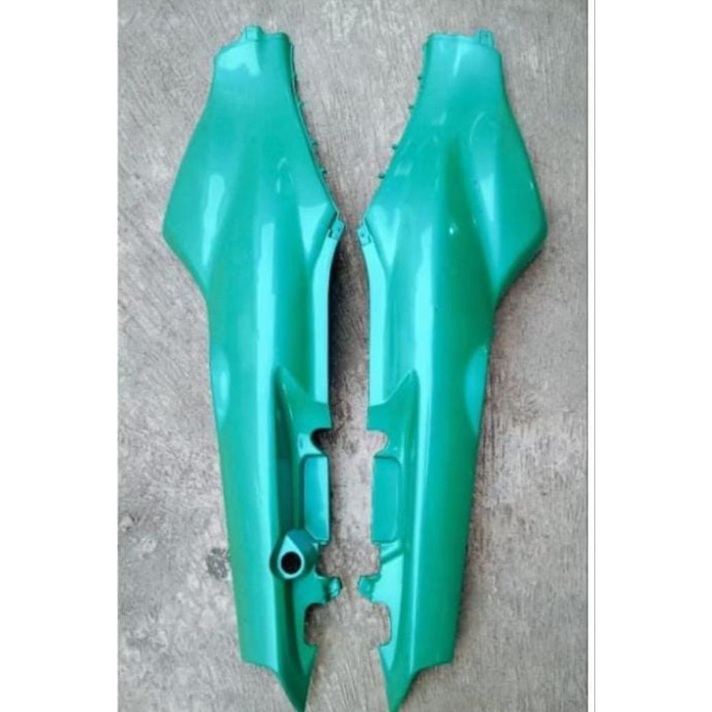 body samping Suzuki Shogun new 110 hijau toska