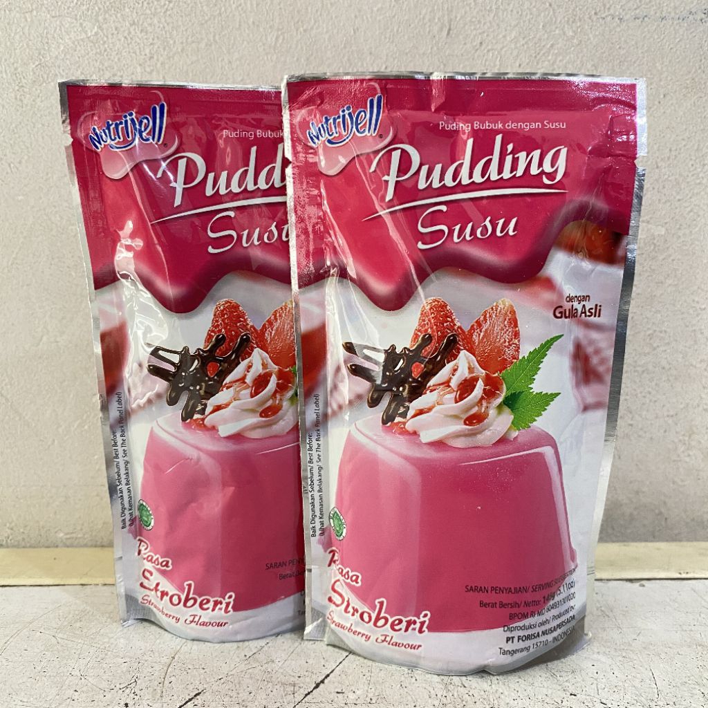

Nutrijell PUDDING susu rasa STRAWBERRY 145 gram | nutrijell pudding strawberry | puding strawberry